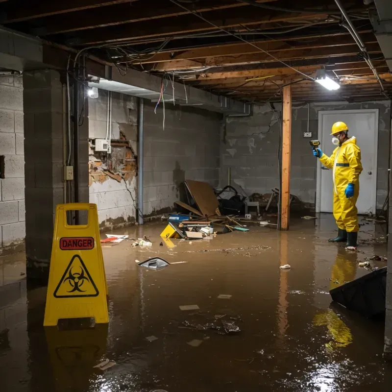 Flooded Basement Electrical Hazard in Dougherty County, GA Property