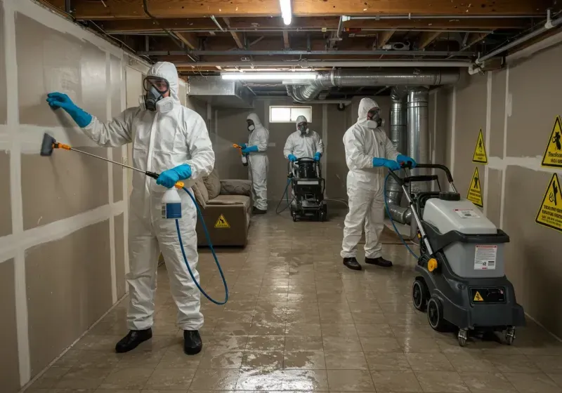 Basement Moisture Removal and Structural Drying process in Dougherty County, GA